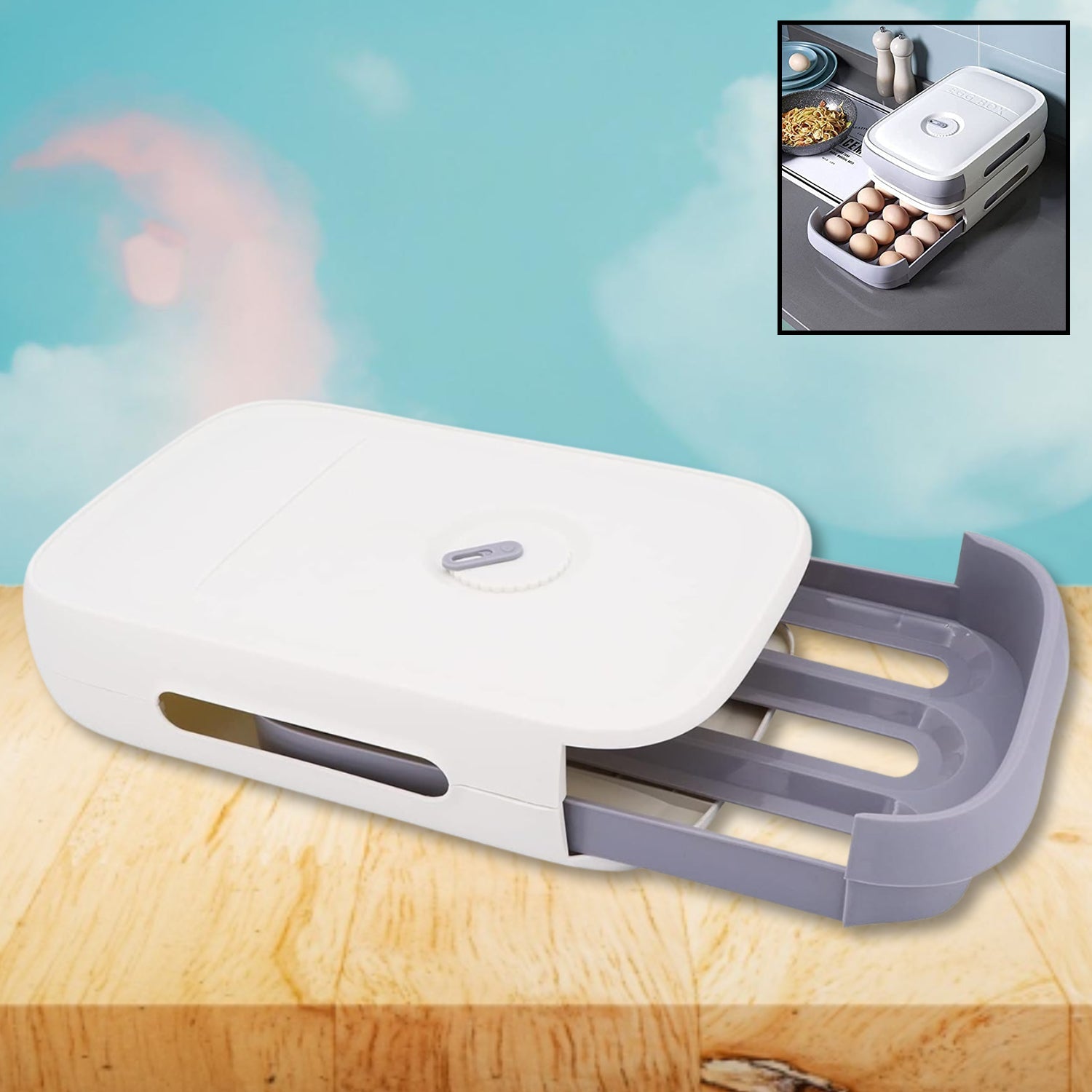 5723 Egg Storage Box Plastic Egg Drawer Fridge Egg Organizer Egg Keeper Refrigerator Egg Drawer Plastic Egg Carton Covered Egg Holder Pantry Egg Bin Household Egg Tray (1 Pc) 5723 Egg Storage Box Plastic Egg Drawer Fridge Egg Organizer Egg Keeper Refrigerator Egg Drawer Plastic Egg Carton Covered Egg Holder Pantry Egg Bin Household Egg Tray (1 Pc)